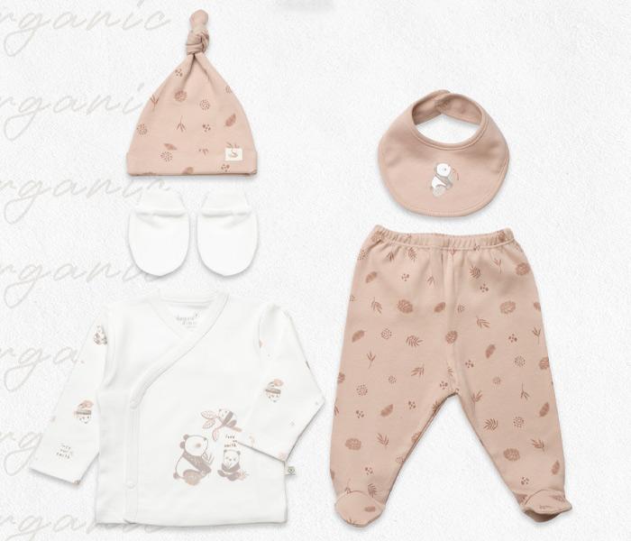 BiOrganic Bebi set za novorodence BiOrganic 5/1,braon/bež,56cm.