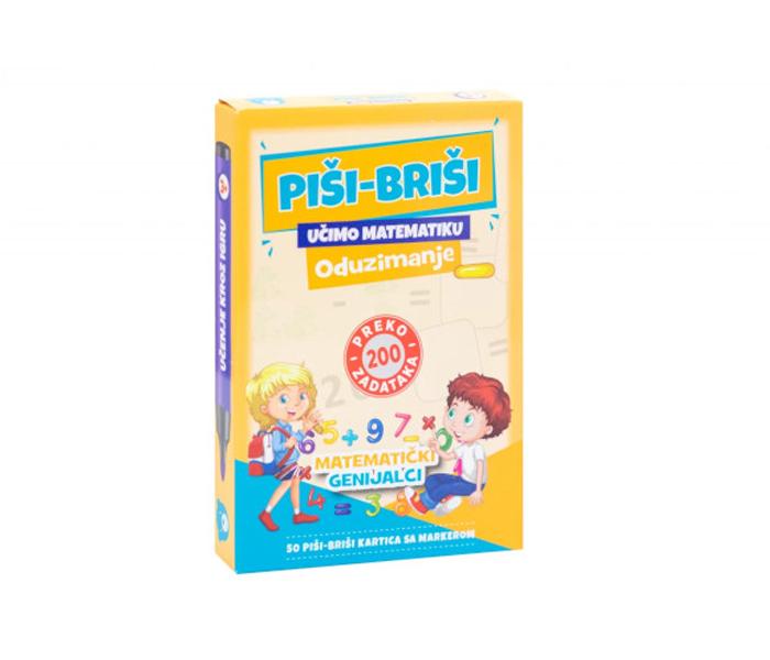 Edukativne kartice piši briši, oduzimanje