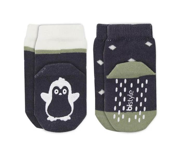BiStyle Čarapice za bebe BiStyle neklizajuće 2/1 ,sive-06-12