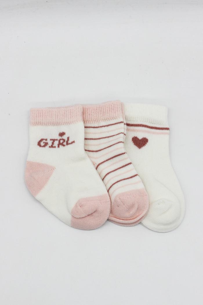 BiStyle Čarapice za bebe BiStyle 3/1,roze,00-03