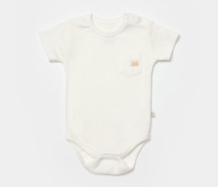 BiOrganic Bodi za bebe BiOrganic kratkih rukava, 68cm , bež