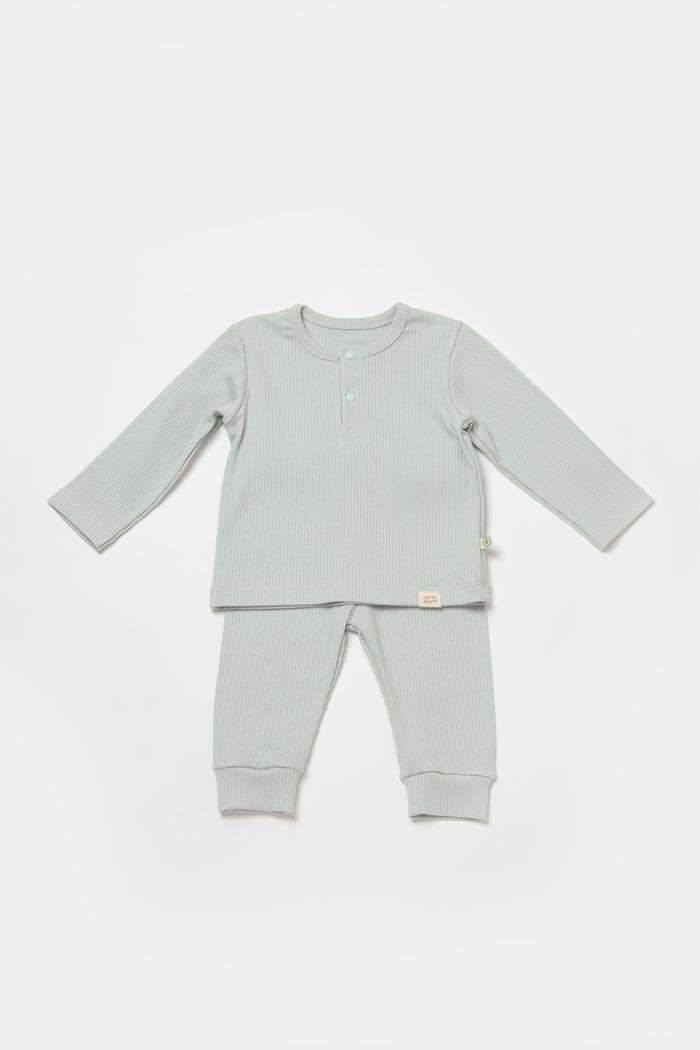 BiOrganic Bebi set BiOrganic 2/1 pantalone sa majicom, zeleni, 92cm