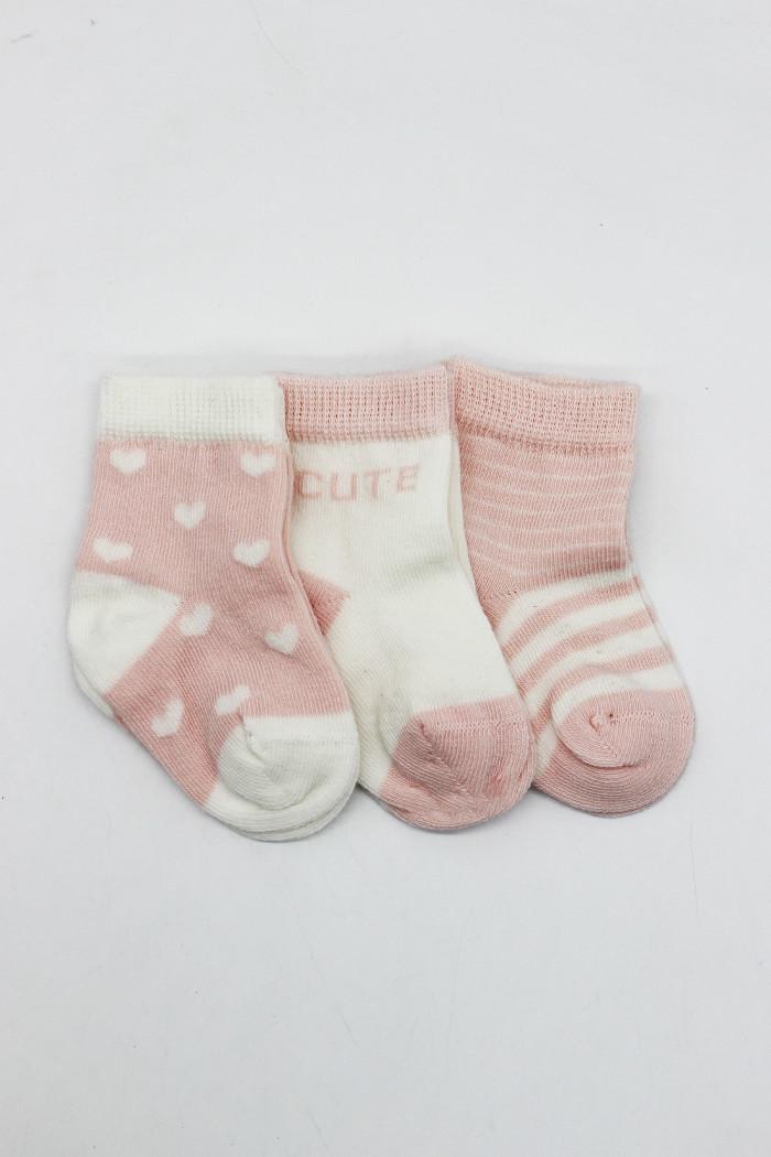 BiStyle Čarapice za bebe BiStyle 3/1,roze,00-03