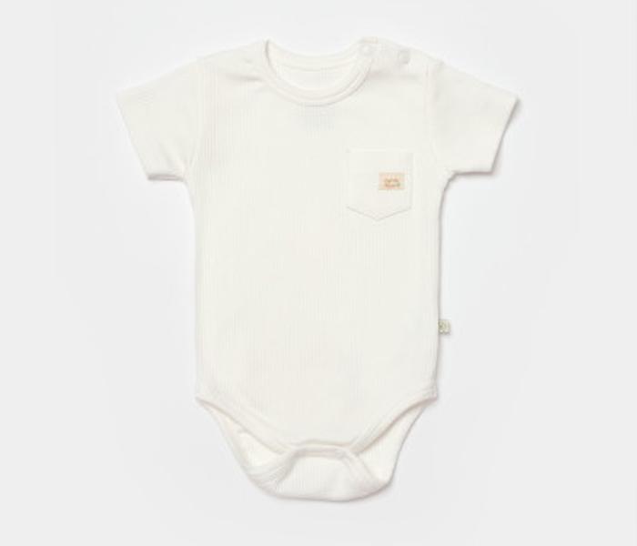 BiOrganic Bodi za bebe BiOrganic kratkih rukava, 86cm , bež
