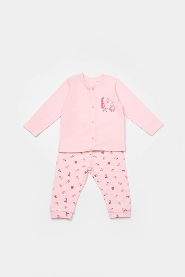 BiOrganic Pidžama set BiOrganic, roza, 86cm