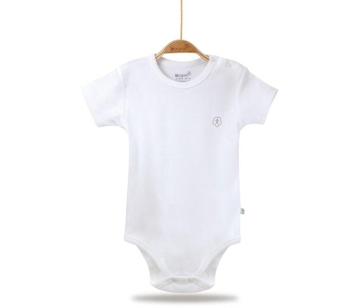 BiOrganic Bodi za bebe BiOrganic kratkih rukava basic bez 86