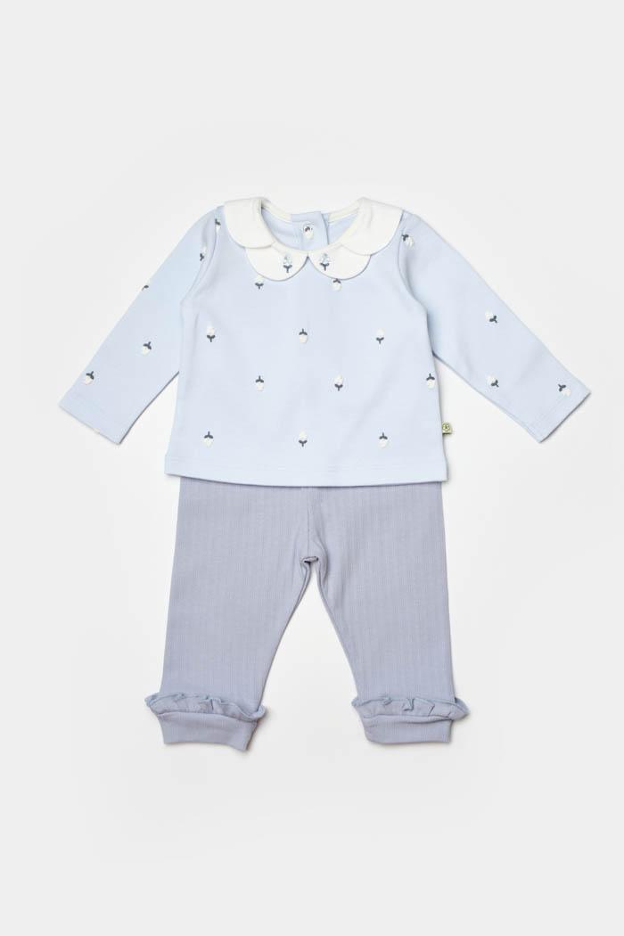 BiOrganic Bebi pantalone sa majicom Biorganic ,lila,80cm.