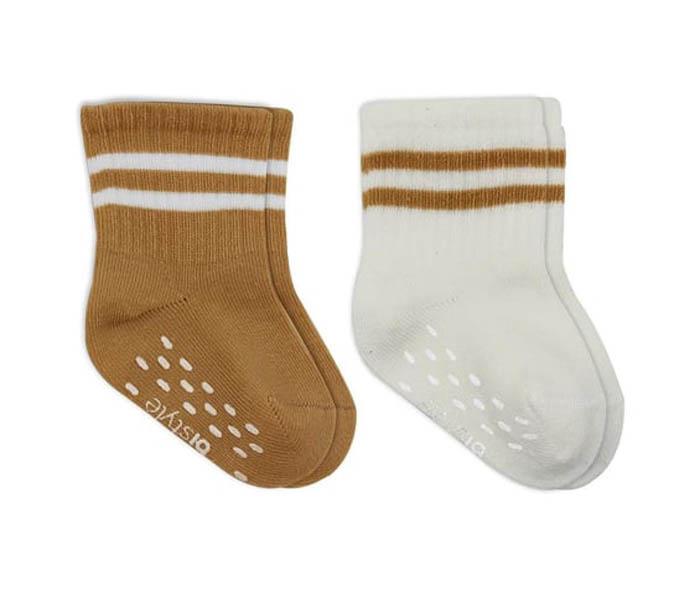 BiStyle Čarapice za bebe BiStyle neklizajuće 2/1 ,oker-bež-00-06