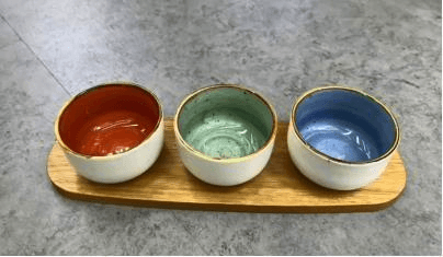 Set zdjela 9*9*5cm 3/1 na drvenom stalku CZT21-121