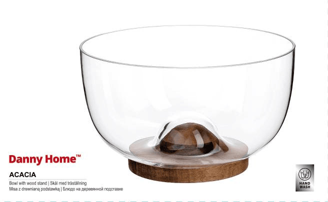 Zdjela sa drvenim postoljem 23.5*12.1cm CB-43