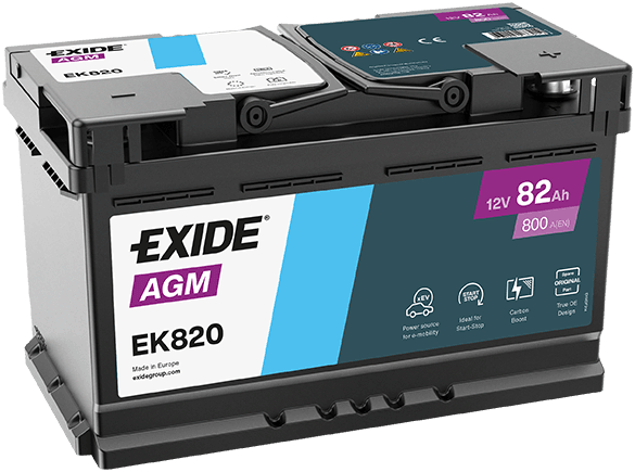 Exide 12V/82Ah+D  AGM (800A)