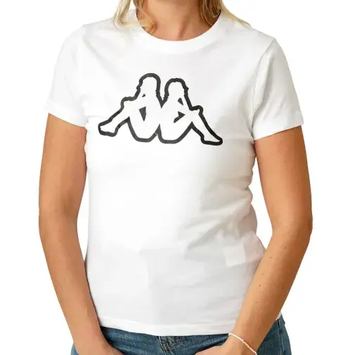 Kappa ženska majica kratkih rukava s logom Bram, bijela