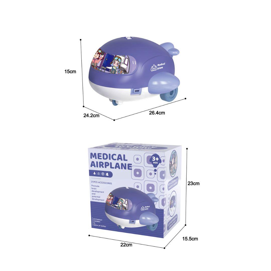 Kofer avion doktor set KW634321, Plavi