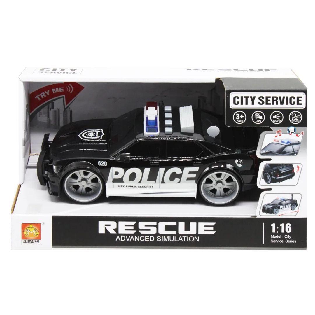WENYI Igračka policijski automobil sa svetlom i muzikom WY620A,Crni