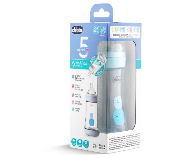 Chicco Flasica Pvc Silikon Perfect5 300 Ml-Boy