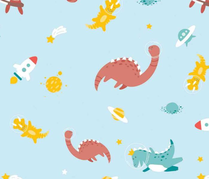 Kidzz čaršaf sa lastikom, dino