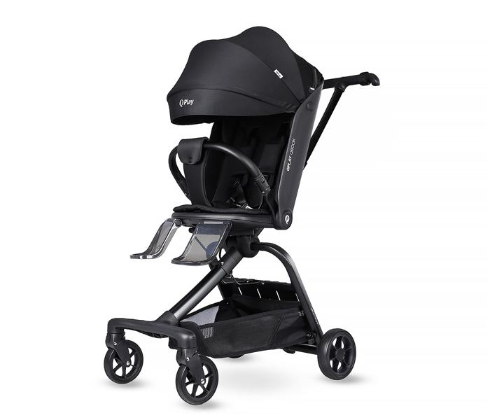 Q play tricikl kolica 2u1  Qbook, crna