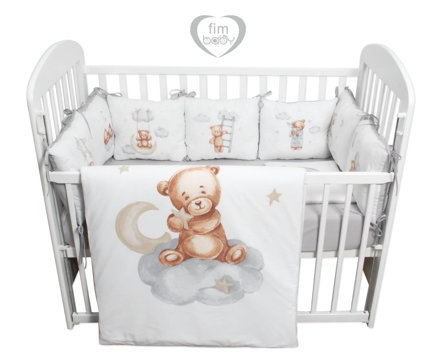 Fim Baby Posteljina Meda, Siva