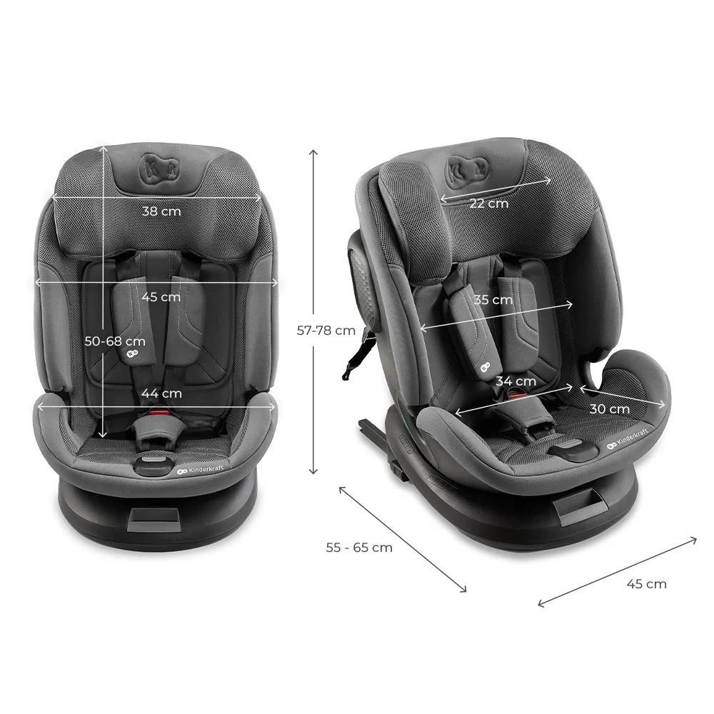 Kinderkraft Autosjedalica 40-150 cm, Xpedition3 I-size, Siva