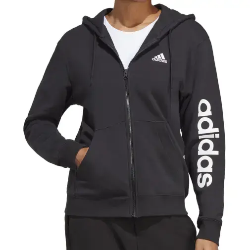 Adidas ženska dukserica s kapuljačom Lin FT FZ HD, crna