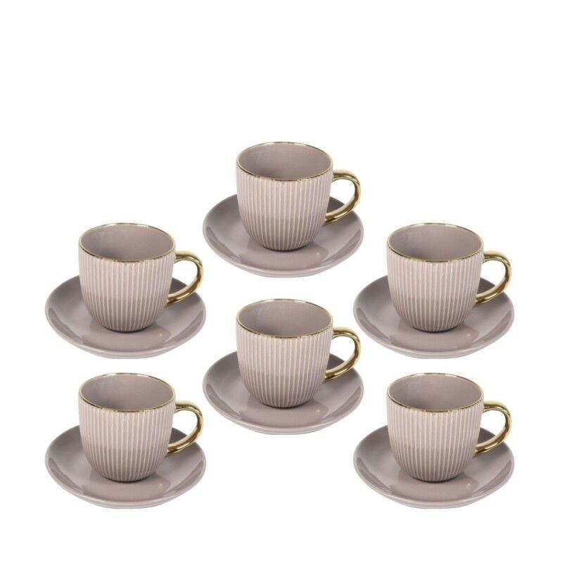 Sigma Porcelan Set Za Kafu 200Ml 6/1 (Emb/Gld/Braon) RXG-N241299D