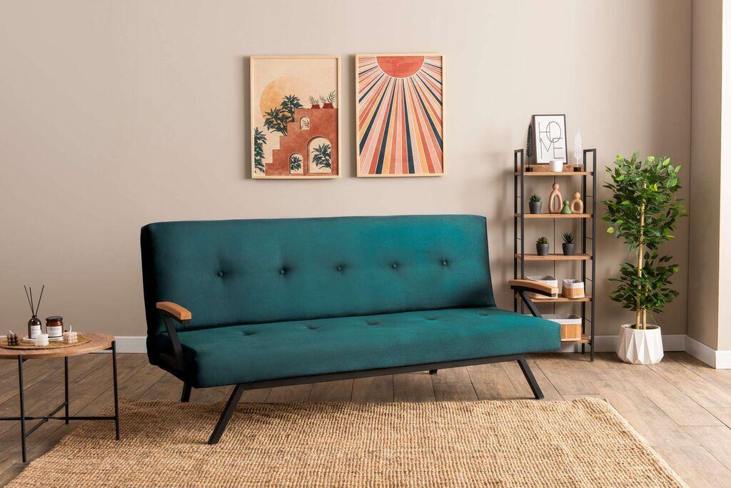 Atelier del Sofa Zven sofa na razvlačenje, 180x64x78cm, Petrolej