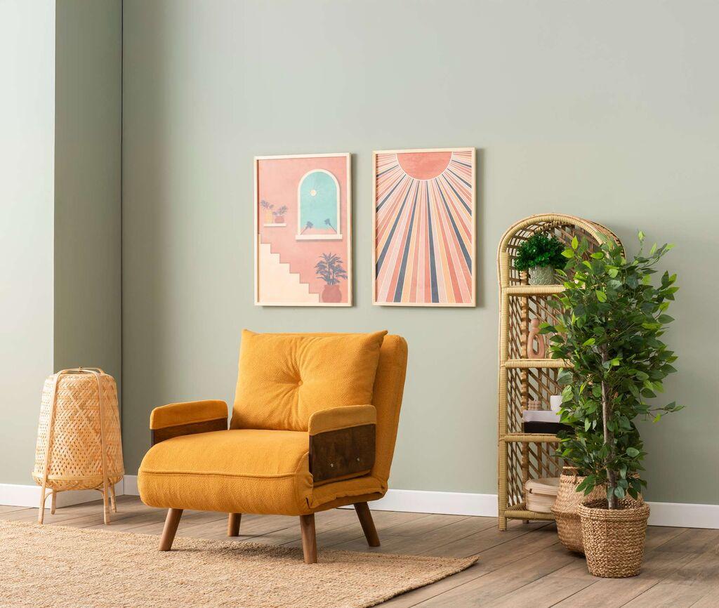 Atelier del Sofa Fotelja na razvlačenje Cosmo, 190x70x82cm, Narandžasta