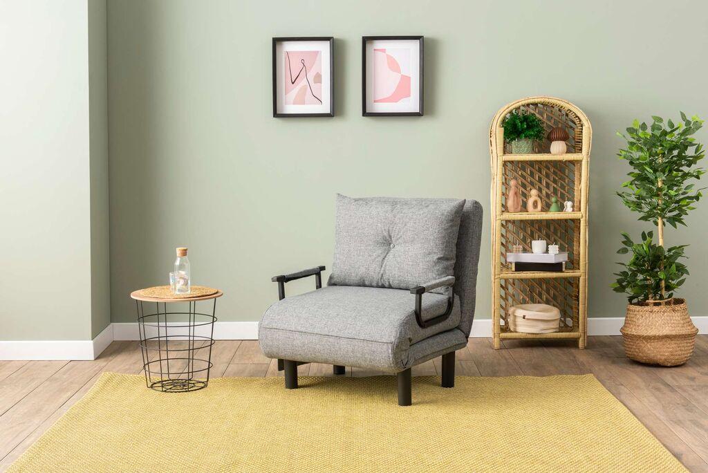 Sklopiva fotelja Atelier del Sofa Sento, 175x50x75cm, Siva