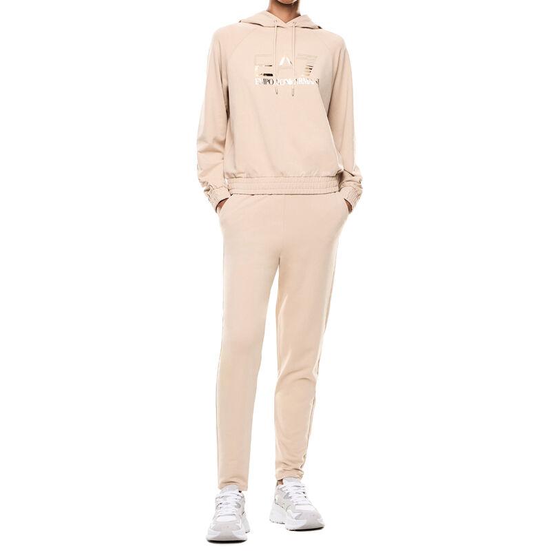 Ea7 Emporio Armani Komplet Trenerka Train Tracksuit W Ho Rn Ch Strass Za Žene, Bež