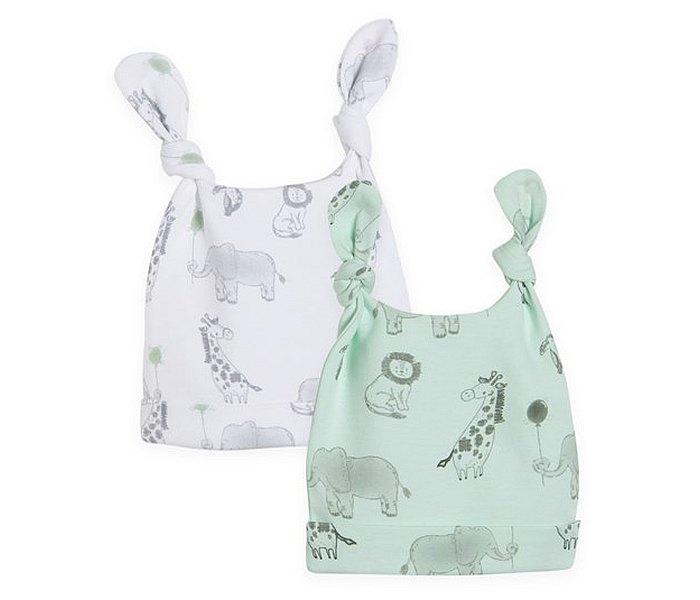 Kapa za bebe BiOrganic 2 komada zoološki vrt zelena