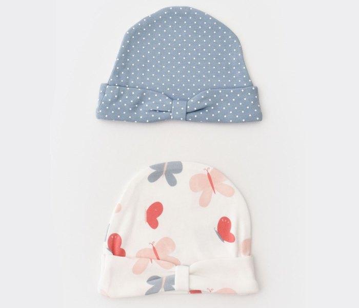 Kapa za bebe  BiOrganic cvijeće 2 dijela plava