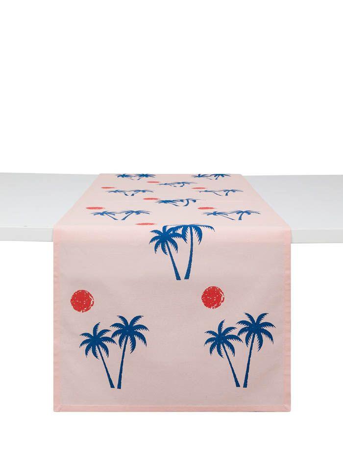 Coincasa Nadstolnjak od čistog pamuka sa printom palme 140x40 cm