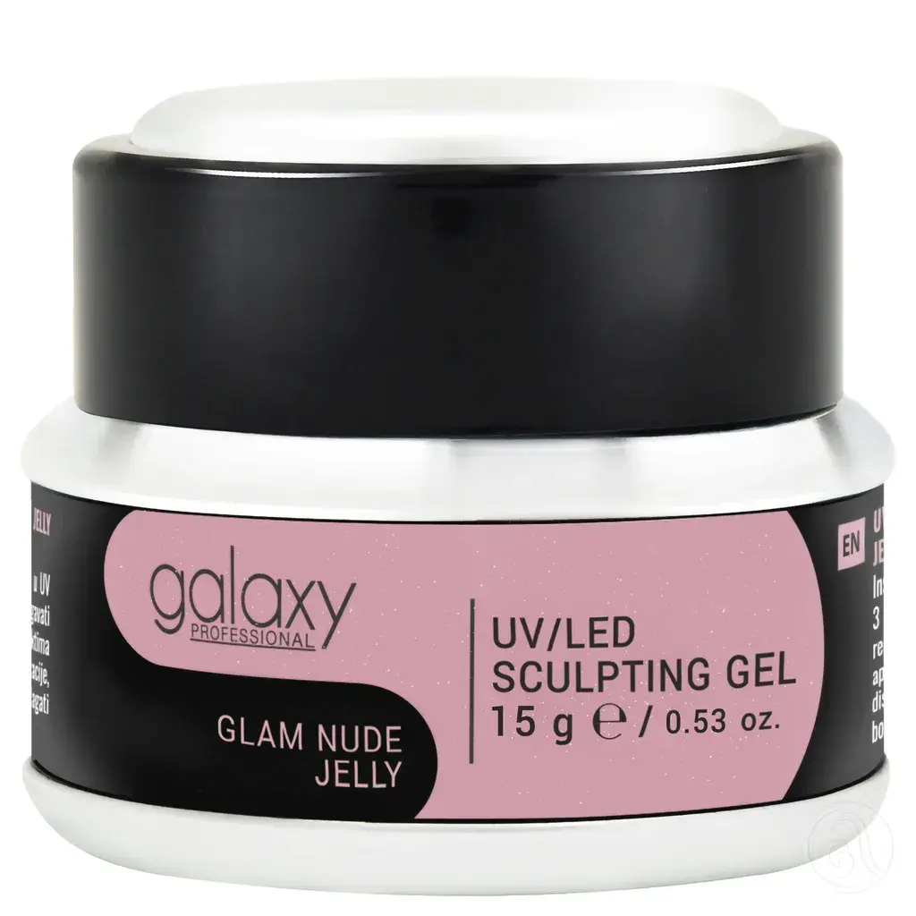 Galaxy Gradivni kamuflažni gel za nadogradnju noktiju UV/LED Glam Nude Jelly, 15 g