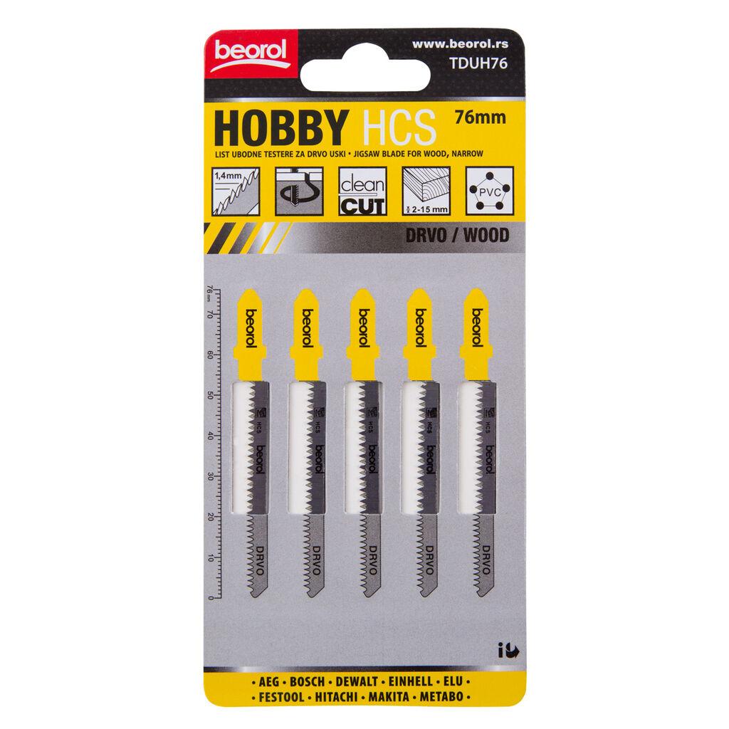 Beorol Testera ubodna za drvo uska hobi 76mm 5/1