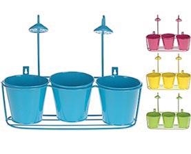 Progarden Saksija Za Cvijeće Za Zidno Kačenje Sa 3 Vaze 105X100Mm