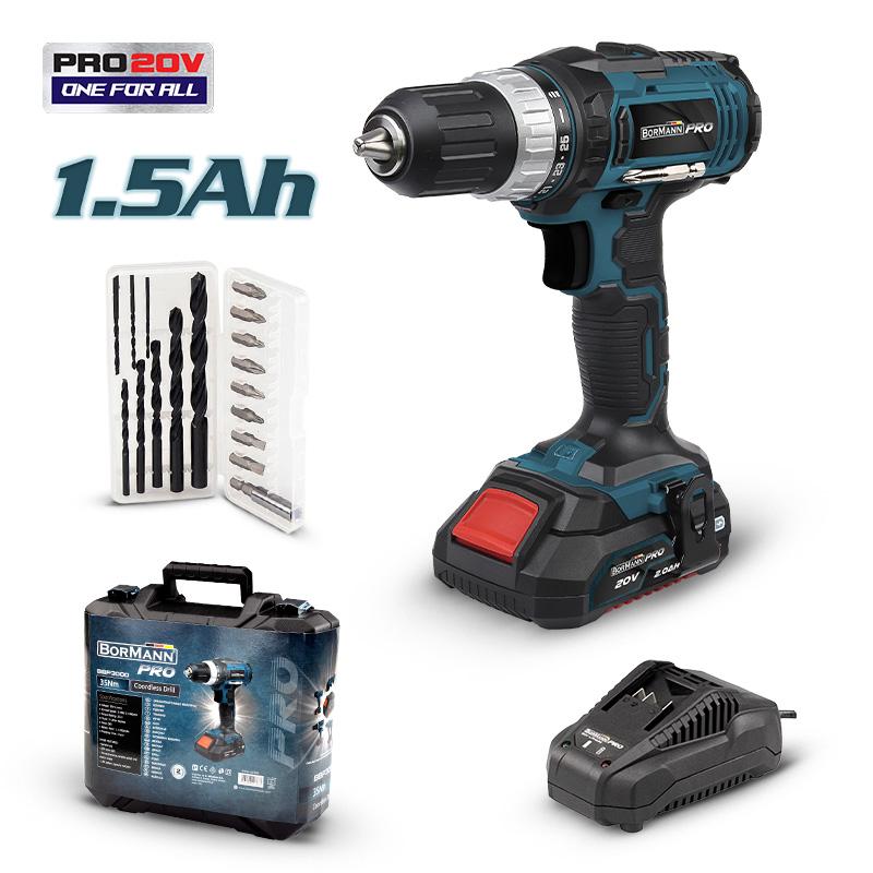 Bormann Odvijac-Bušilica Akumulatorska Li-Ion 20V 1X2.0Ah Bbp3000