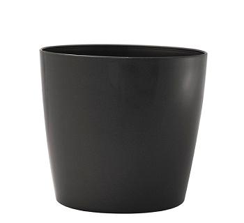 Saksija Plastična 24,5Xx22,5Cm Siva 9L Round