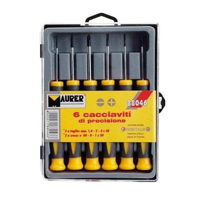 MAURER Odvijači pljosnati/krstasti za elektroniku u setu 6kom