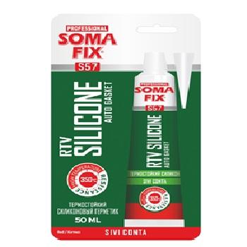 Somafix Turska Silikon Termostabilni Rtv 350Cu Tubi Crveni 50Ml S57