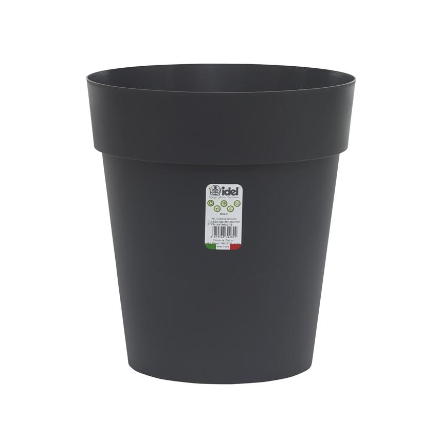 Saksija Plastična Antracit 27X29Cm 10,7L Classic Matte 120