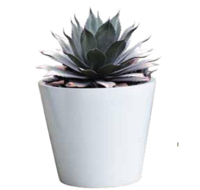 CHINA ARTS Saksija fiberglas L31xW31xH26cm Matte White