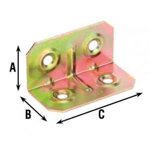ALDEGHI Spojnica ugaona mesingan 25x25mm K100