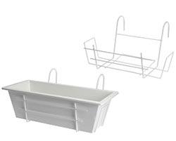 Progarden Saksija Za Cvjeće Metalna 390X240X345Mm Sa Nosačem 40Cm