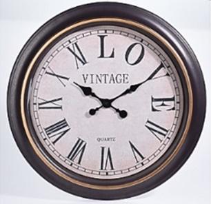 Koopman Zidni sat Fi60cm braon Vintage