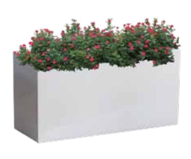 Chi-Na Arts Žardinjera Fiberglas L40Xw20Xh25Cm Matt White