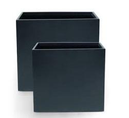 Chi-Na Arts Žardinjera Fiberglas L110Xw110Xh70Cm Matte Anthracite