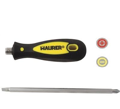 MAURER Odvijači dvostrani pljosnati 6mm + krstasti PH2