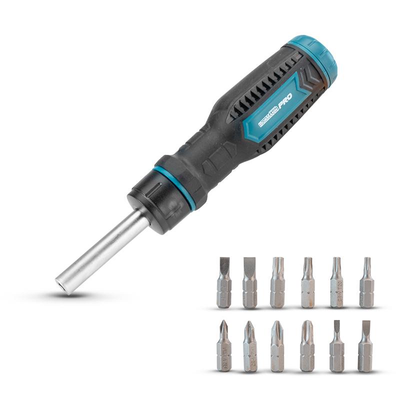 BORMANN Odvijač nasadni prihvat 1/4 sa 12 bit u PVC kutiji BHT7262