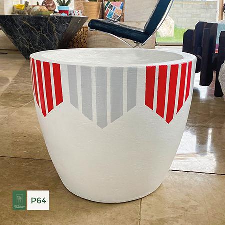 Baufixit Saksija Fiberstone Ručno Oslikana W40Xh37Cm8Kg P64-40-37