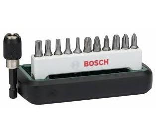 Bosch Zeleni Pribor Bit Nastavci Sa Držačem 1/4" (Ph,Pz,T) U Setu 12Kom
